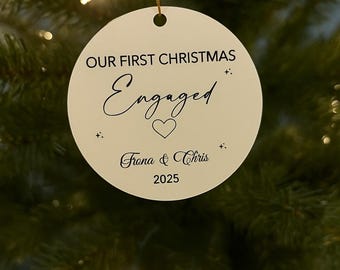 Personalised Christmas Bauble| Enagement Gift | Engagement Christmas Bauble