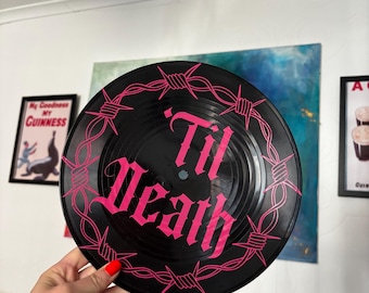TIL death record vinyl art| Wall hanging
