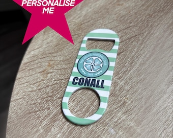 Personalised Celtic FC bottle opener