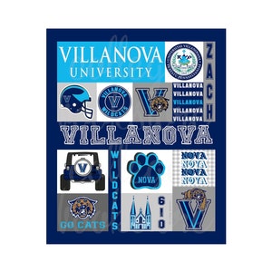 Custom College gift Blanket Personalized Dorm room Pennsylvania Villanova Bucknell UPenn Haverford Swarthmore Lafayette Carnegie Allegheny