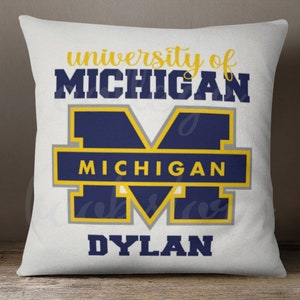 Custom COLLEGE pillow with insert | decorative throw pillow | dorm room | bed party | college & high school graduation gift | ANY COLLEGE!
