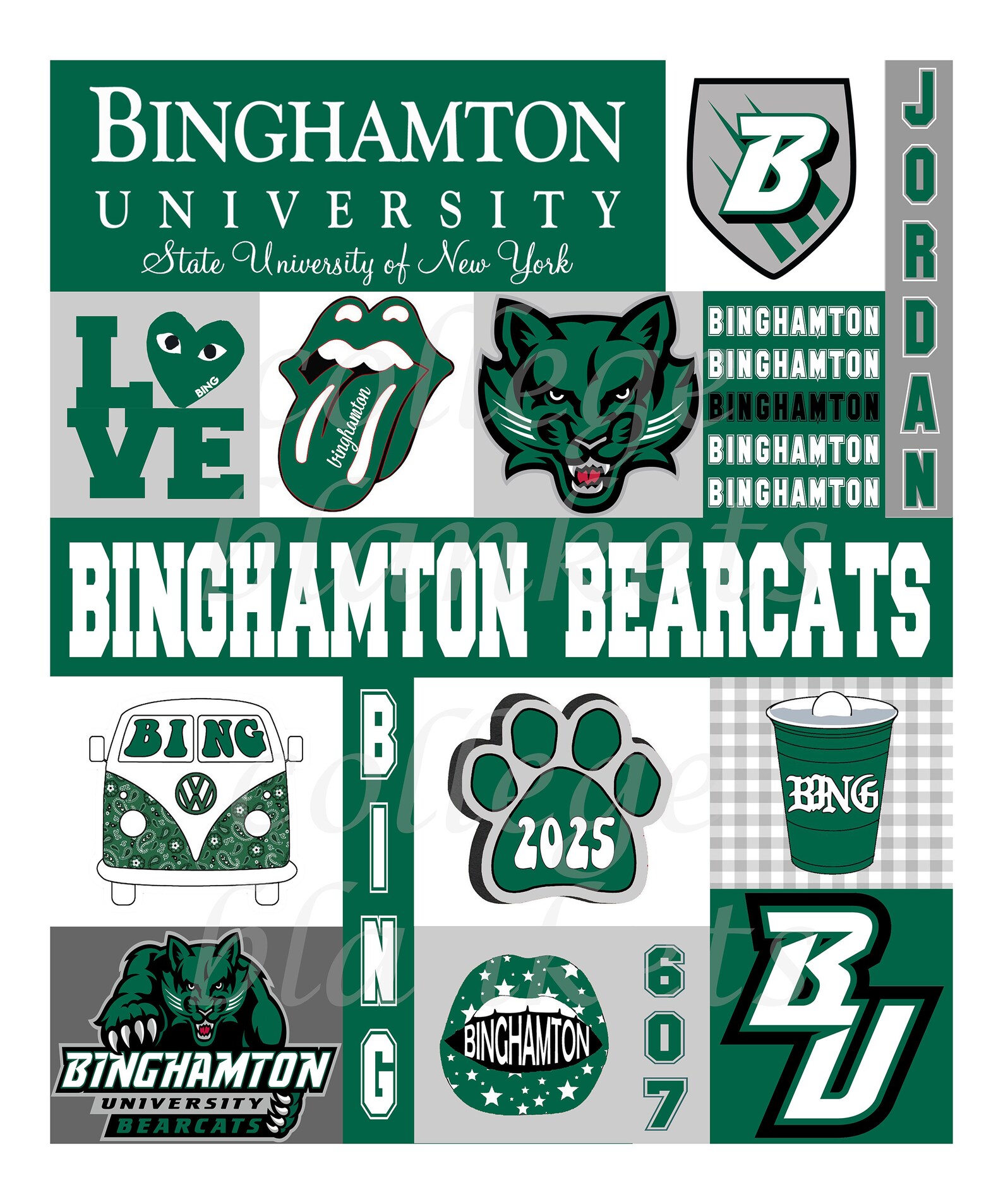 Custom New York College Blankets Personalized fleece photo Etsy