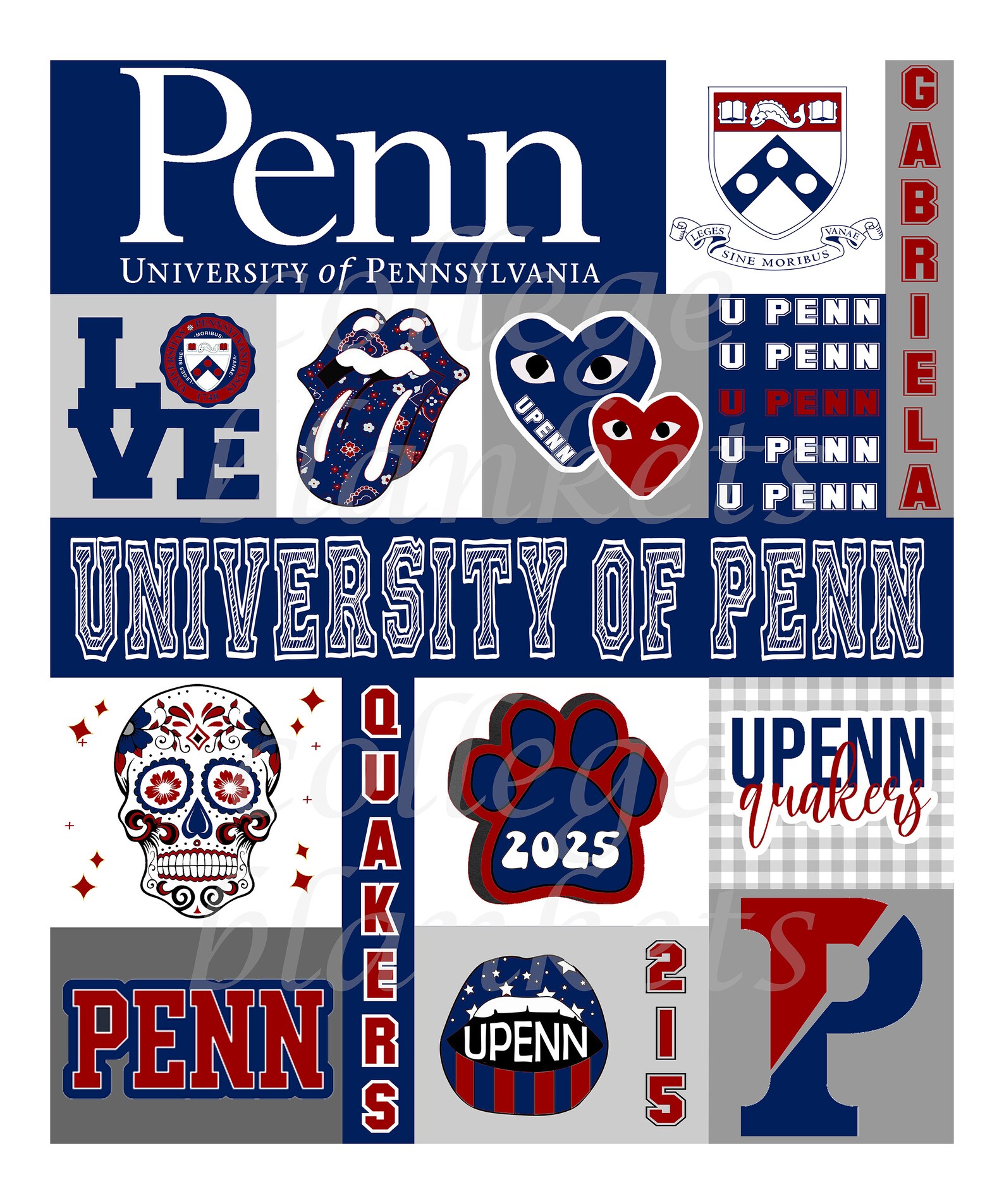 Custom College Blanket Personalized fleece Photo Dorm room Etsy