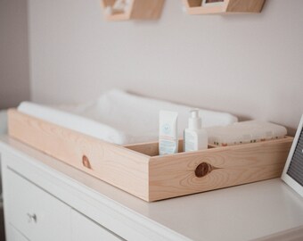 changing pad wooden tray