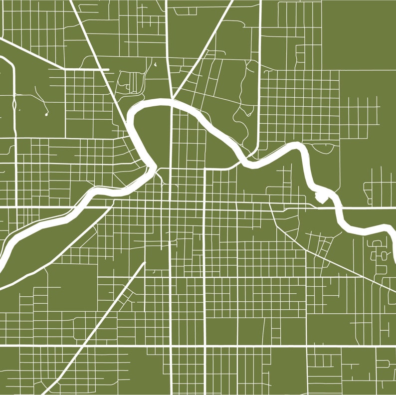Muncie map Muncie city map art Muncie wall art poster Etsy