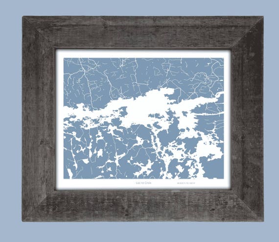 Lac La Croix Map Custom Lac La Croix Map Cabin Decor Map Lac Etsy