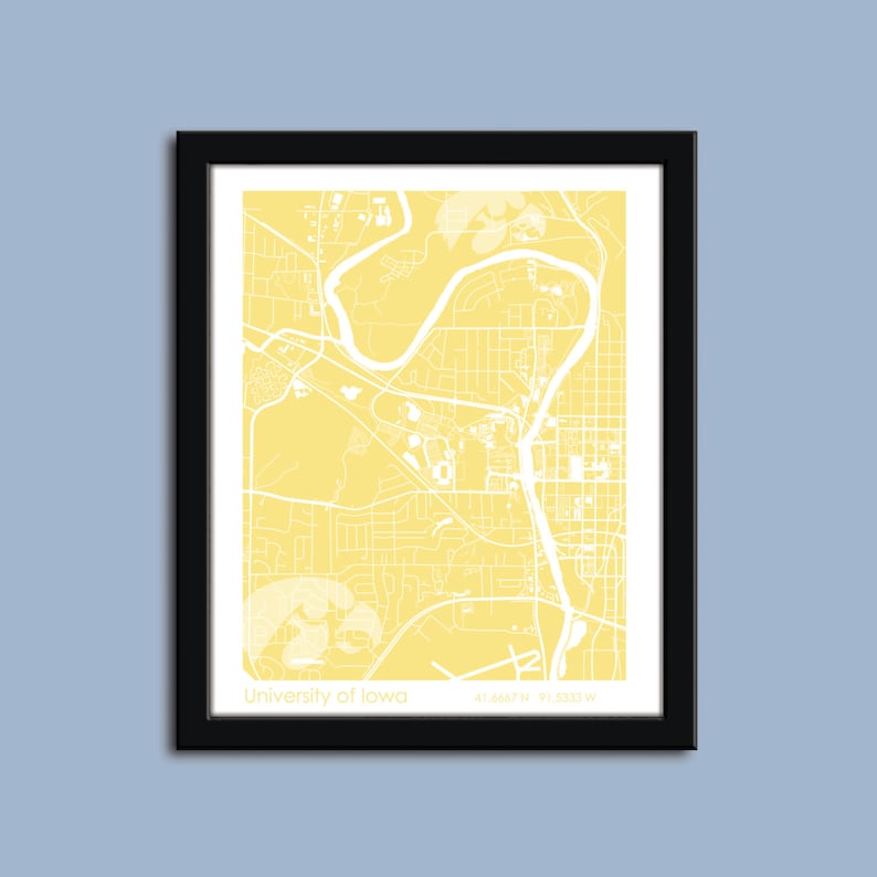 University of Iowa University of Iowa wall art poster Etsy