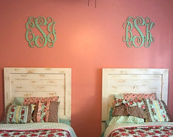 Wall Letters - Wall Hanging - Dorm Room Monogram - Painted Wooden Monogram - Wooden Initials