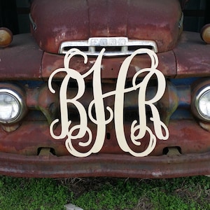 Wooden Monogram - Unpainted Wood Monogram - Wood Letters