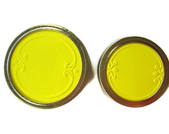 Canning Jar Toppers for Gift Giving or Labeling Your Choice of Color Set of 12 Large Mouth and 12 Regular Mouth