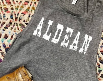 Aldean - Flowy Scoop Muscle Tank Shirt