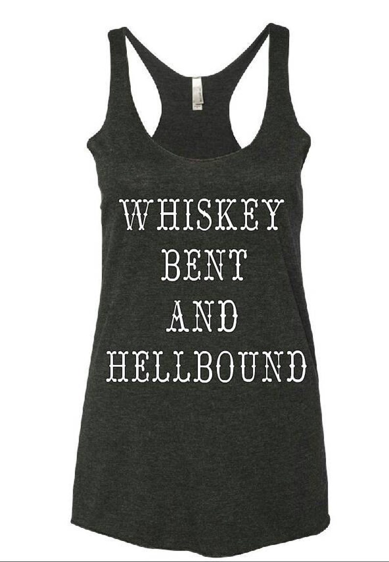 Whiskey Bent and Hellbound Tri-blend Tank Shirt Vintage | Etsy