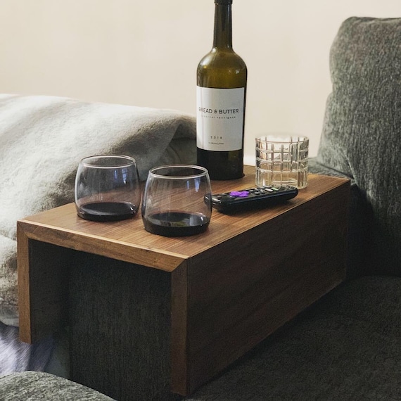 Portable Lounge couch arm Wine Holder and Tray Etsy UK