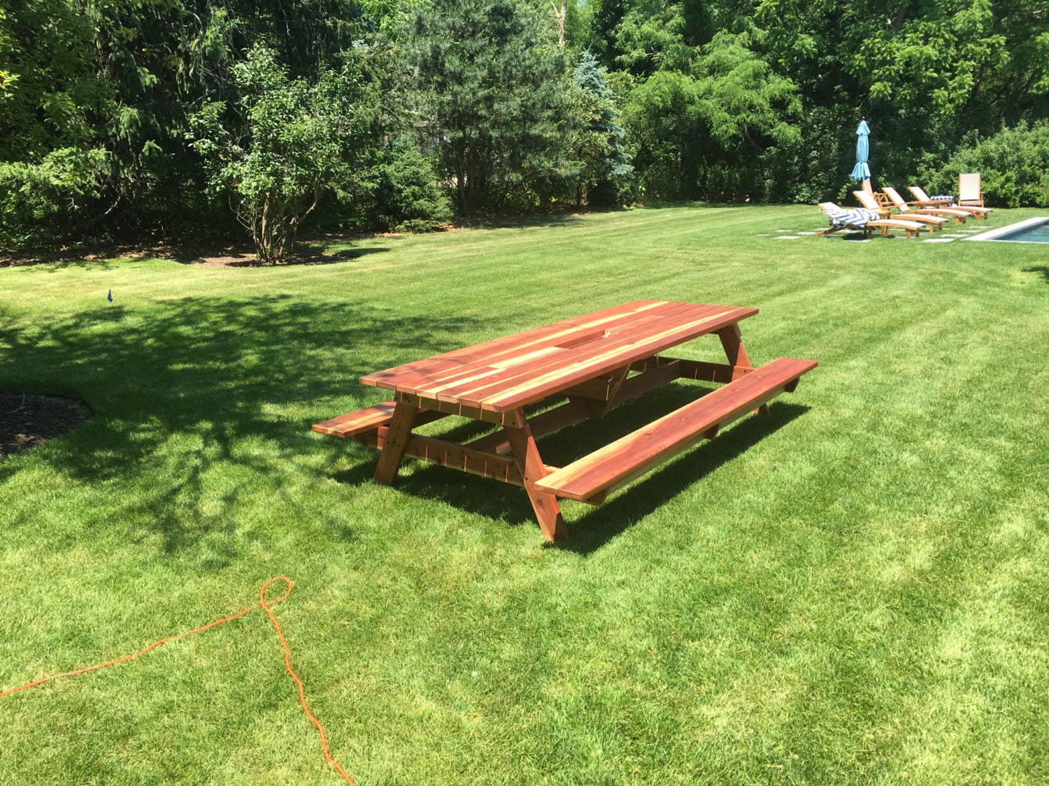 Redwood Planter/cooler Picnic Table Etsy