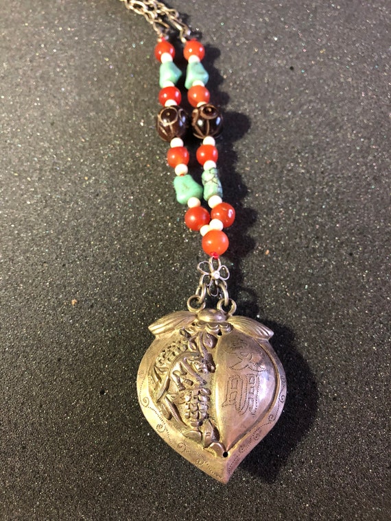 Antique Silver Necklace - image 2
