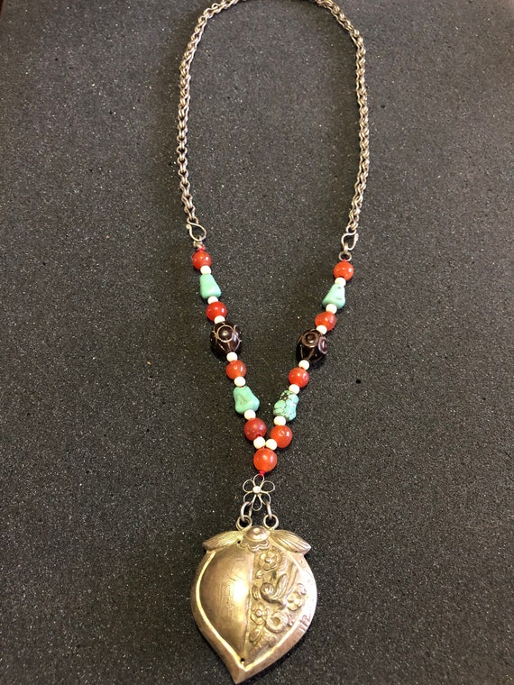 Antique Silver Necklace - image 4