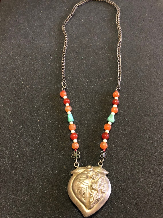 Antique Silver Necklace - image 4