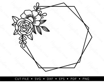 Download Flower Hexagon Svg Etsy