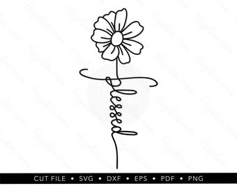 Download Flower cross svg | Etsy