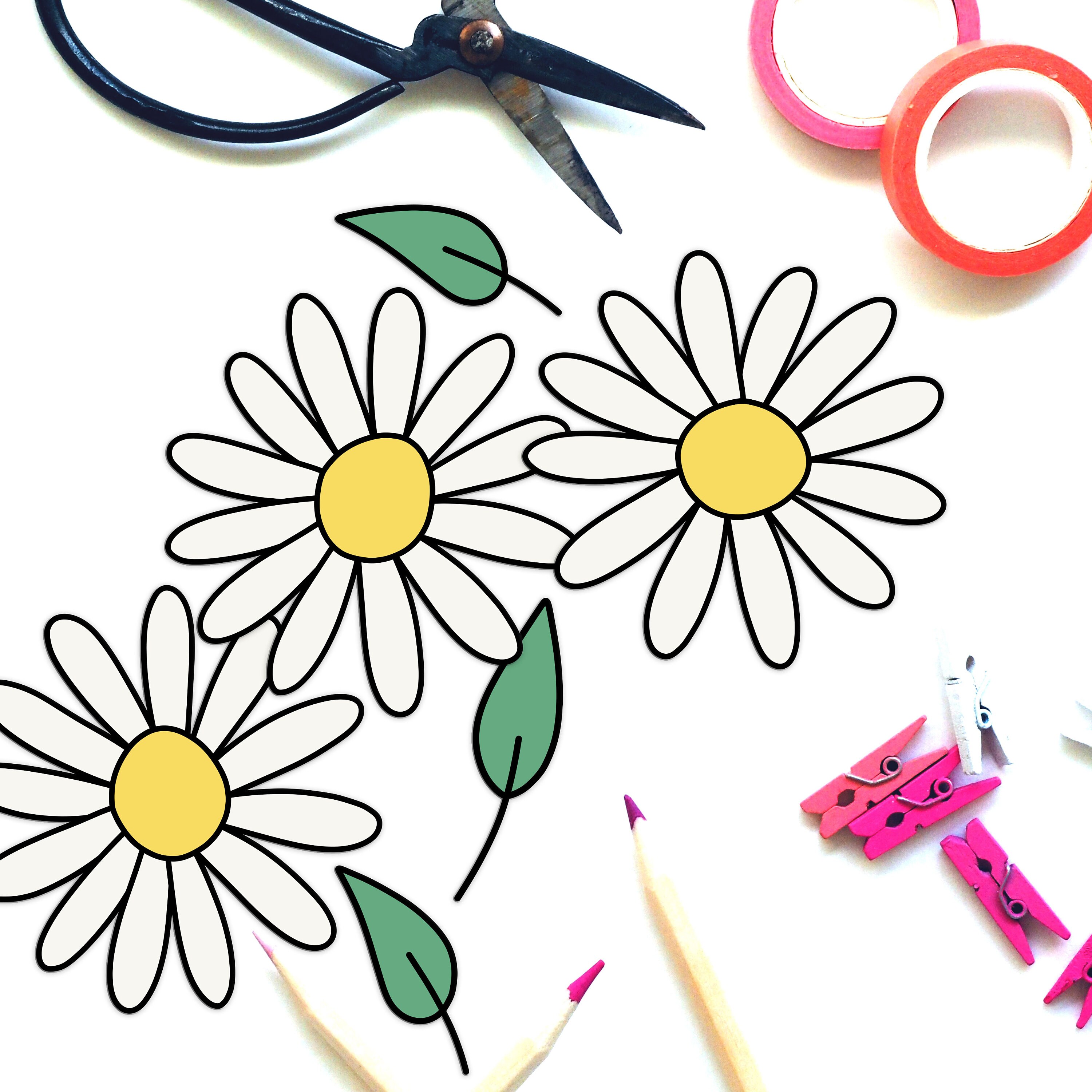 Download Daisy SVG Simple Flower SVG Flower bundle svg Layered | Etsy