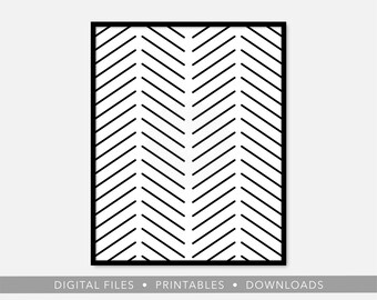 Herringbone Poster, Pattern Art Printable, Modern Wall Decor, Poster Printable, Minimalist Wall Print, Printable Art, Scandinavian Prints