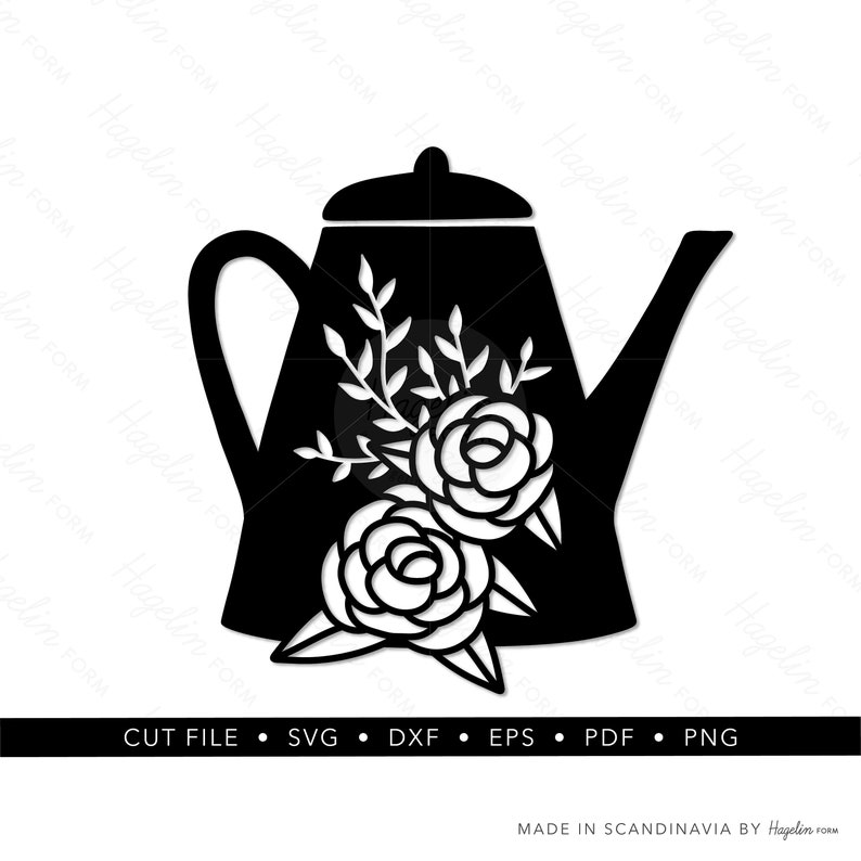 Download Coffee Pot Svg Flower Tea Pot Fika Cut File Floral Coffee Etsy