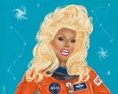 RuPaul in the space (signed prints) © Iván García.
