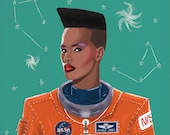 Grace Jones in the space (signed prints) © Iván García.