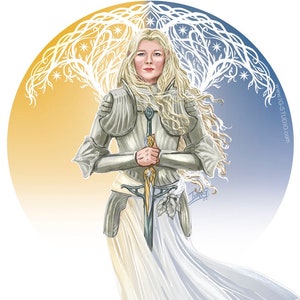 Morfydd Clark como Galadriel (grabados firmados) © Iván García.
