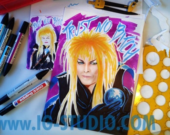 Trust no bitch N4 - David Bowie as Jareth © Iván García  (Limited edition prints, signed and numbered)