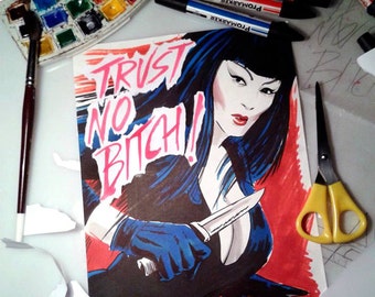 Trust no bitch N1 - Tura Satana © Iván García  (Limited edition prints, signed and numbered)