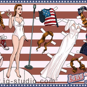 Lana del Rey. Paperdoll (stampe firmate) DUE VARIANTI © Iván García