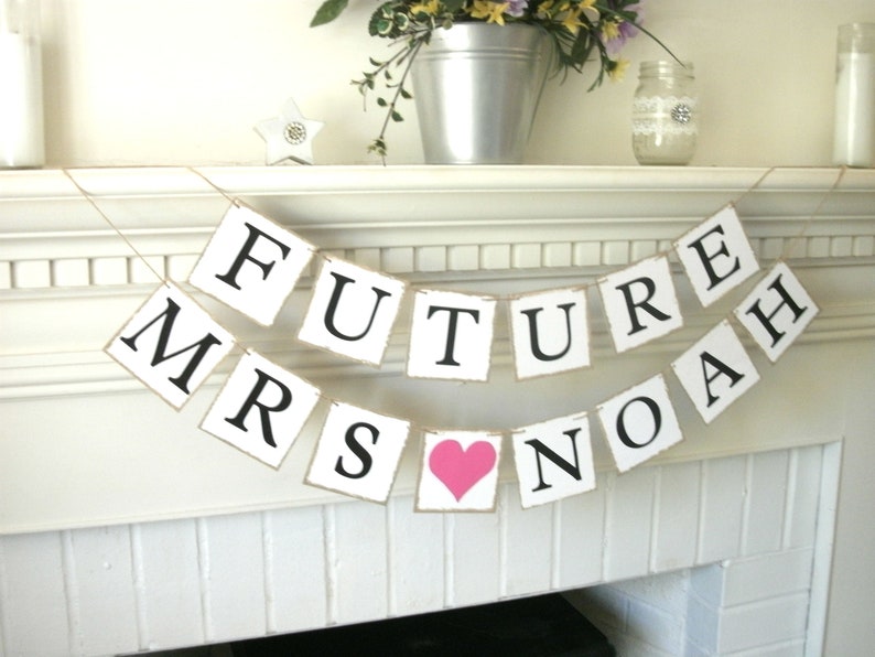 Bridal Shower Banner Wedding Shower Decor Future Mrs Banner Personalized Wedding Sign