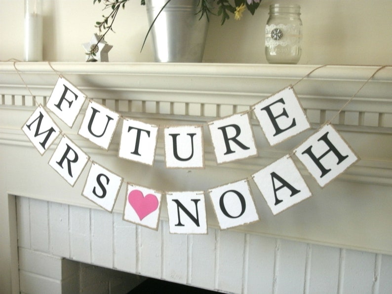 Bridal Shower Banner Wedding Shower Decor Future Mrs Banner Personalized Wedding Sign