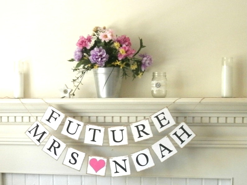 Bridal Shower Banner Wedding Shower Decor Future Mrs Banner Personalized Wedding Sign