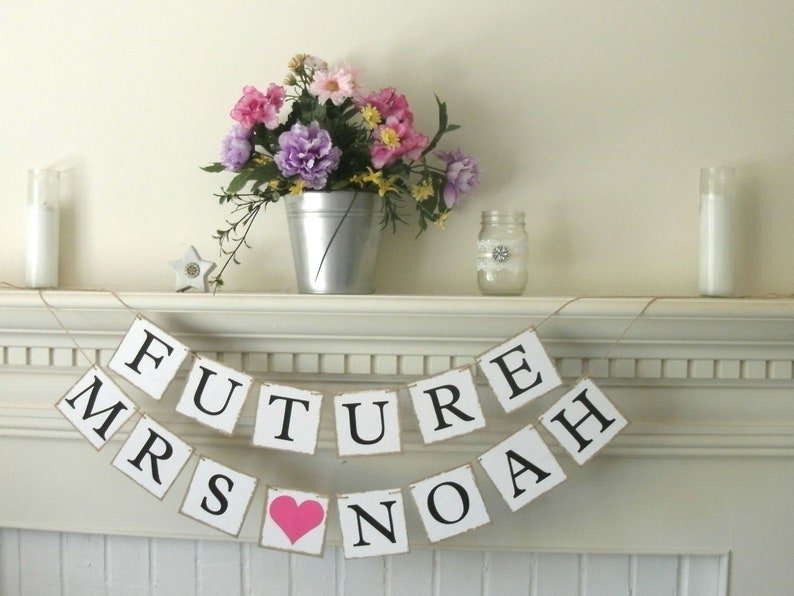 Bridal Shower Banner Wedding Shower Decor Future Mrs Banner Personalized Wedding Sign