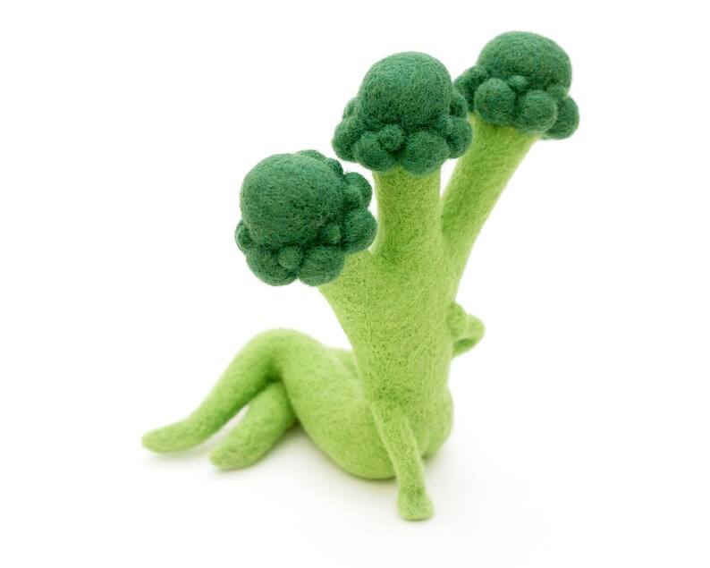 Broccoli toy pin up felt broccoli vegetable art Etsy