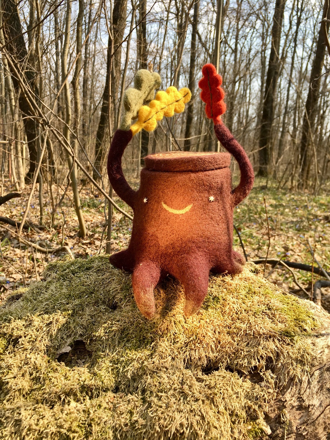 Smiling Oak Stump Keeper of the Rings Etsy