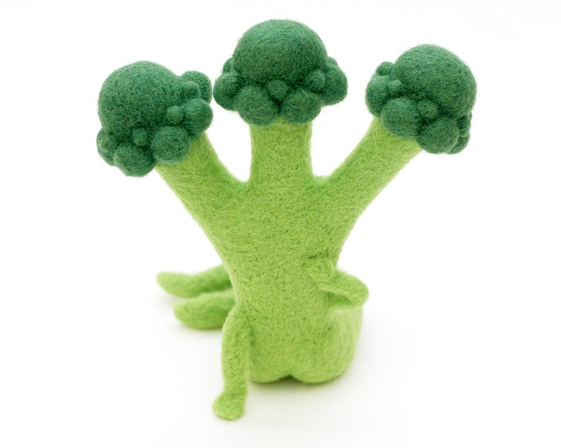 Broccoli toy pin up felt broccoli vegetable art Etsy