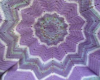 12 Point Round Ripple Baby Blanket