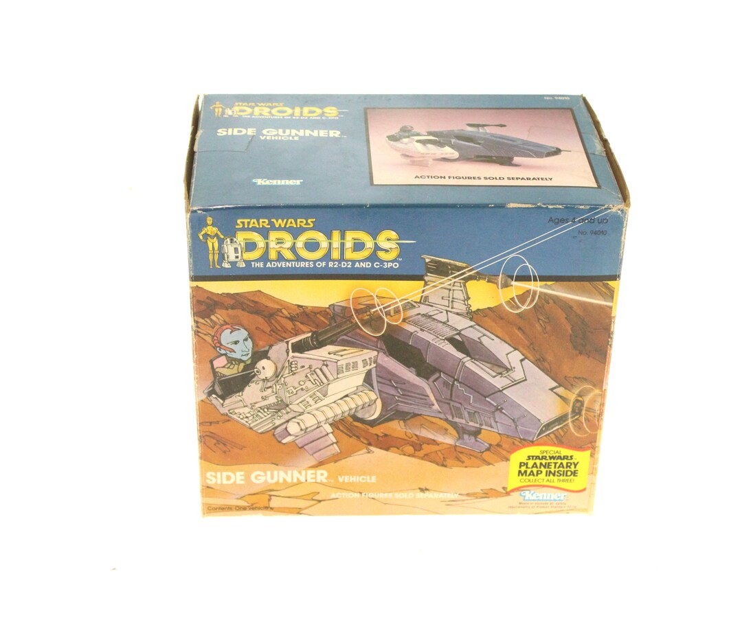 Side Gunner Mini Rig Ship Droids Cartoon 1985 With Box Instructions and ...