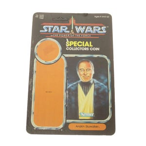 Reproductie Anakin Skywalker kaart achterkant POTF Vintage Return Of The Jedi 92 achterkant