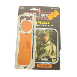 Luke Skywalker In Battle Poncho Card Back POTF Vintage Return Of The Jedi 92 Back