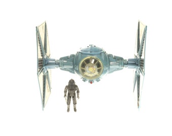 Battle Damaged Tie Fighter With Pilot Vintage Star Wars Ship
