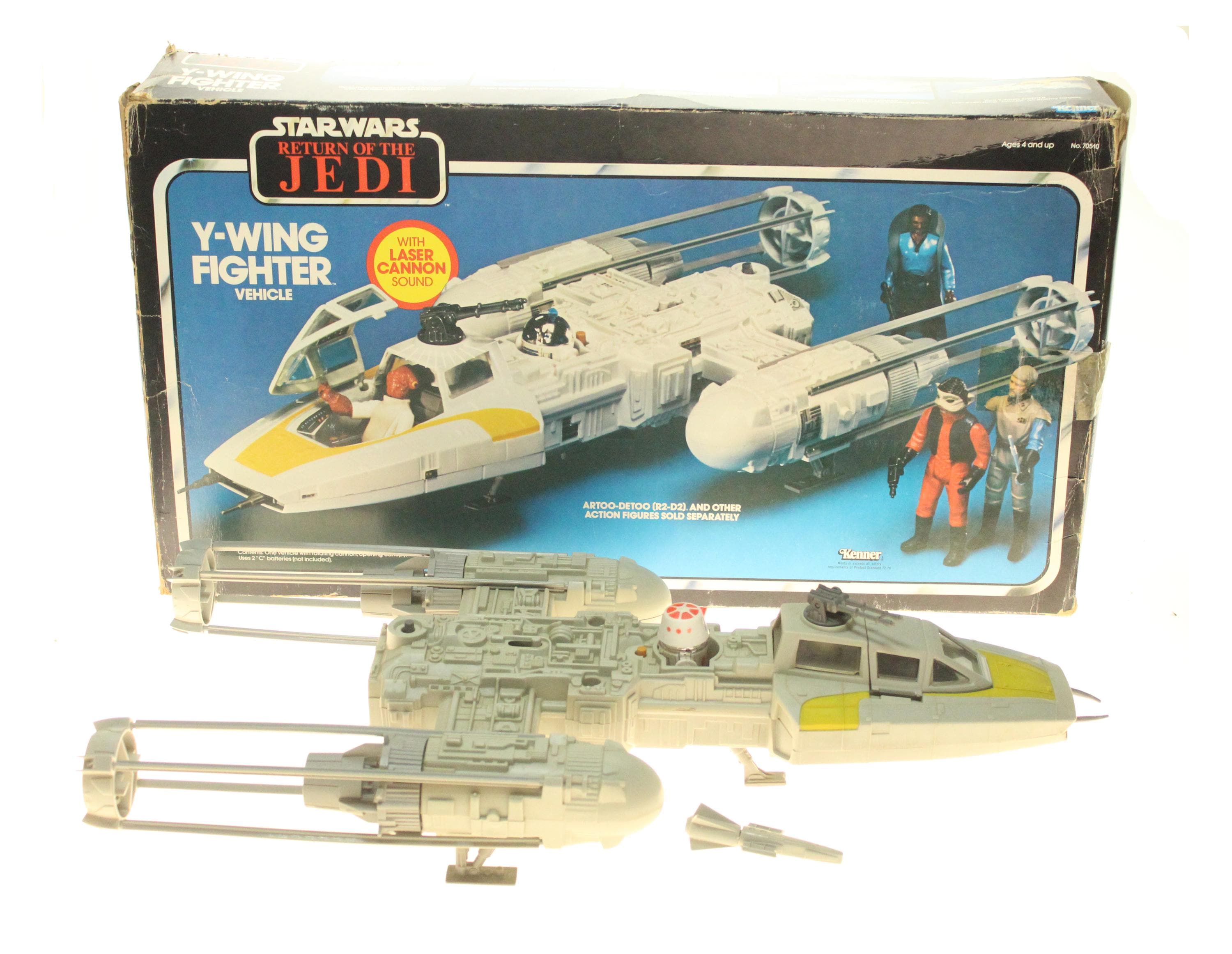 Y-wing Fighter Vintage Star Wars Ship 100% Complete With Box and