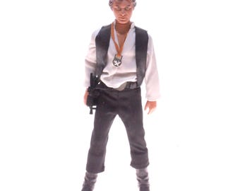 Han Solo From Star Wars 12" Series 100% Original And Complete With Medal
