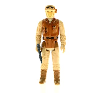 Figurine d&#39;action vintage soldat rebelle Hoth Battle Gear 100 % complète et originale 1980 L&#39;Empire contre-attaque