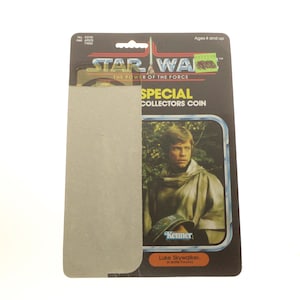 Luke Skywalker In Battle Poncho Card Back POTF Vintage Return Of The Jedi 92 Back
