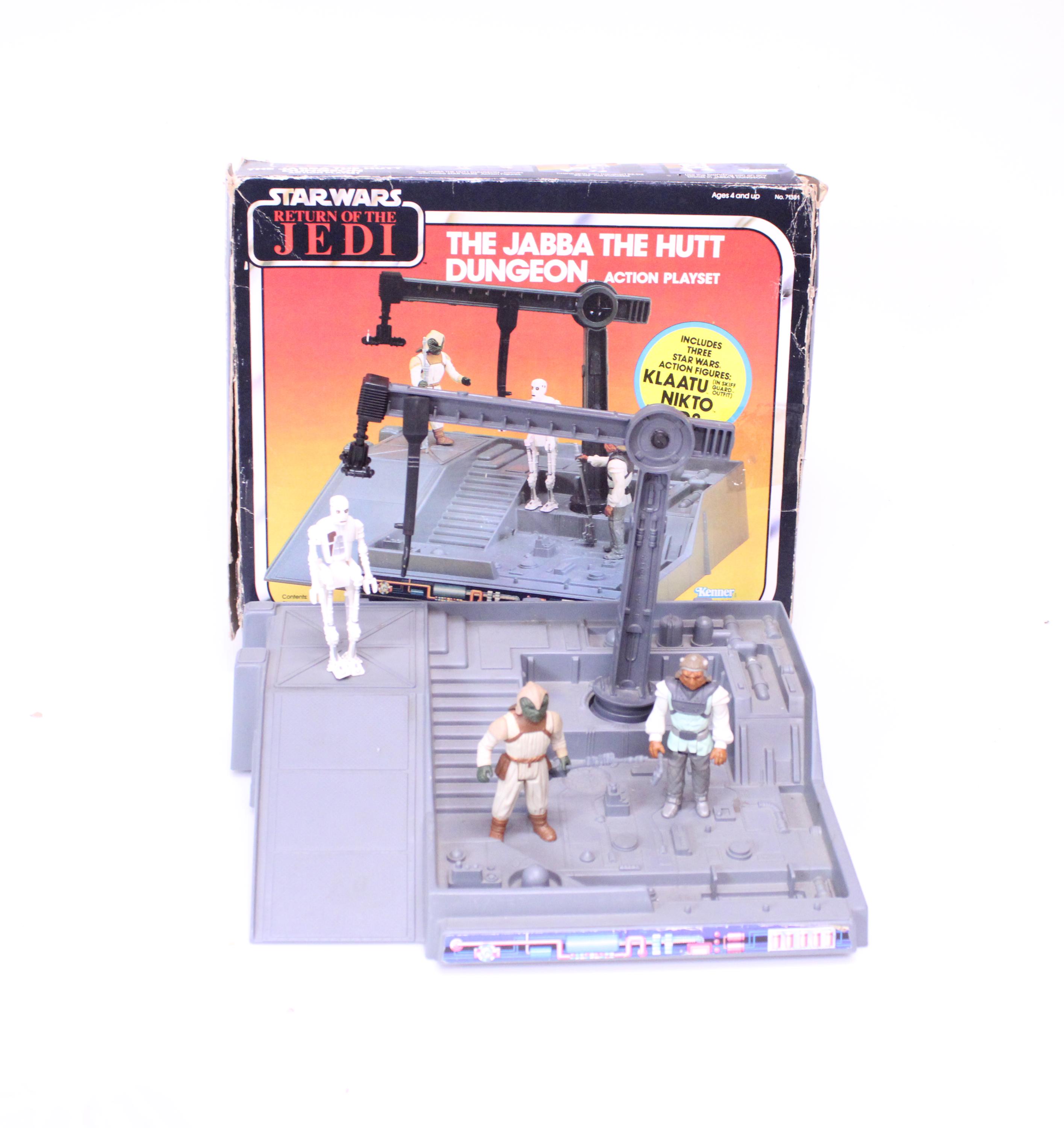 Jabba the Hutt Dungeon 1 Playset With Figures Vintage Complete