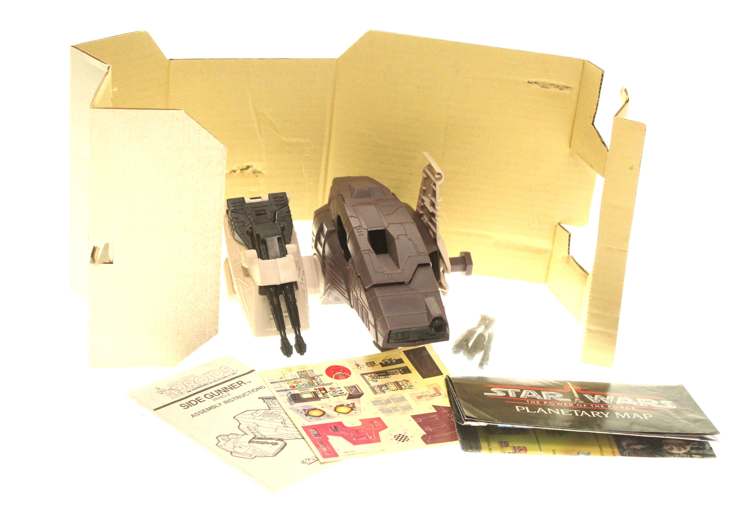Side Gunner Mini Rig Ship Droids Cartoon 1985 With Box Instructions and ...